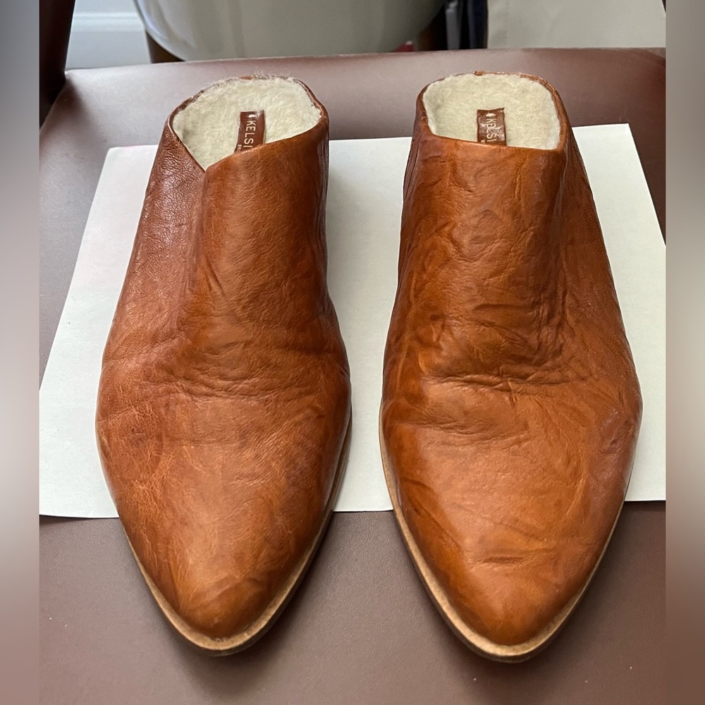 Shearling lined mules by Kelsi Dagger